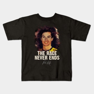 The Race Never Ends - Primoz Roglic Kids T-Shirt